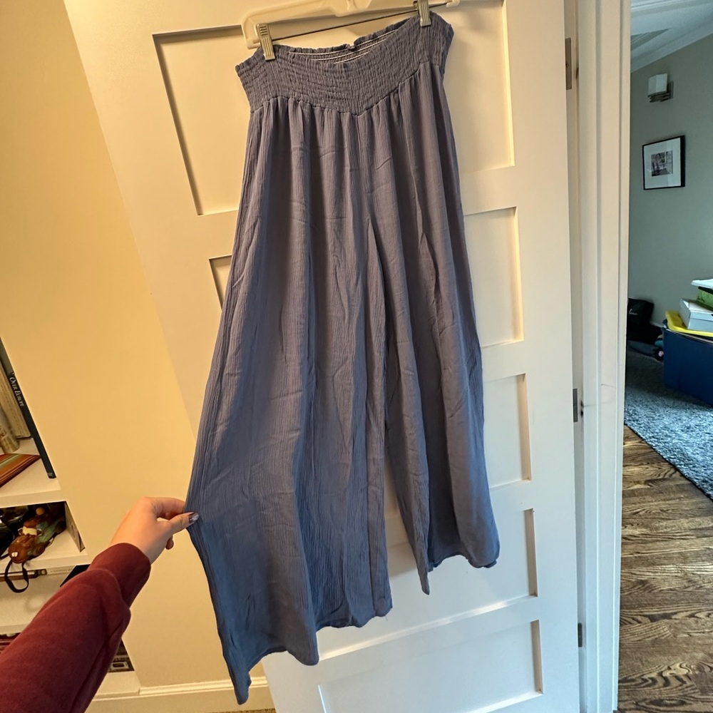 Blue flowy pants